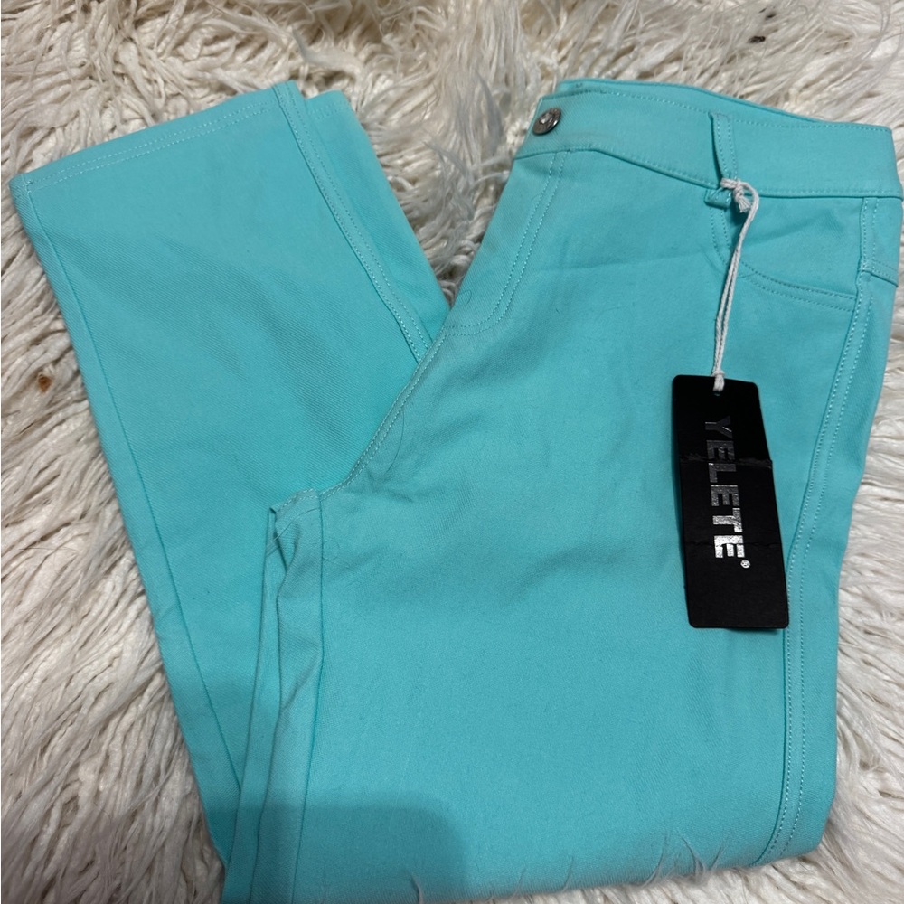 Yelete Women's Aqua Skinny Jeans